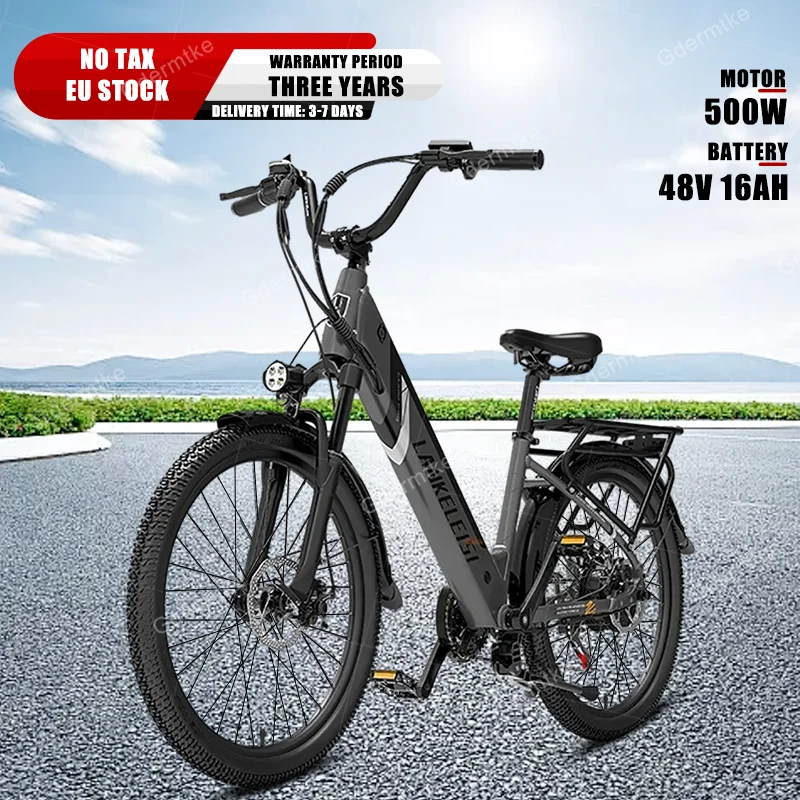 Lankeleisi 500W E Bike Motore Brushless 48 V16Ah Batteria Al Litio City Travel Bicicletta Elettrica 24 Pollici Pneumatico Mountain Bike Elettrica