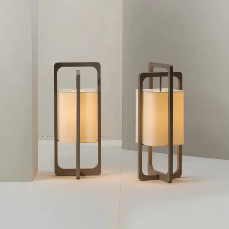 

New Chinese Solid Wood Floor Lamps For Living Room Bedroom Dining Room Stand Light Designer Creative Decor Fabric Led Floor Lamp