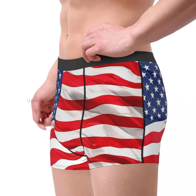 American National Flag Underpants Breathbale Panties Man Underwear