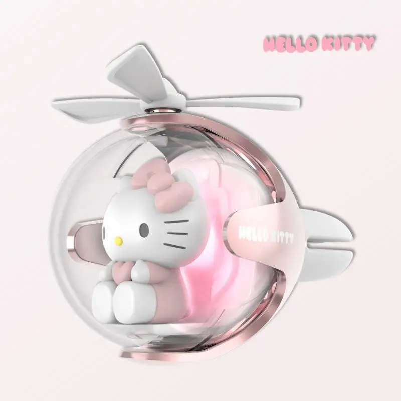 

Sanrioed Kuromi Kitty My Melody ароматерапия с креплением на автомобиле, светящийся летающий шар, окружающее искусственное ароматическое украшение, рождественский подарок