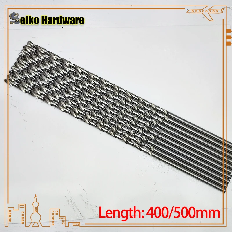 Extended Drill Bit High Hardness Woodworking 400mm/500mm Long High-speed Steel Drill Bit With Extra Long Straight Shank
