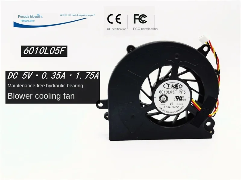 

60*60*10MM Brand New & Original 6010l05f 6cm 5V USB Notebook Turbo Blower Cooling Fan