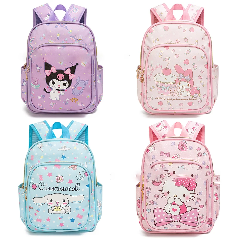 

Hello Kitty Cinnamoroll Anime Kawaii Sanrio Backpack Cute Cartoon My Melody Student Schoolbag Grily Heart Toys for Kids