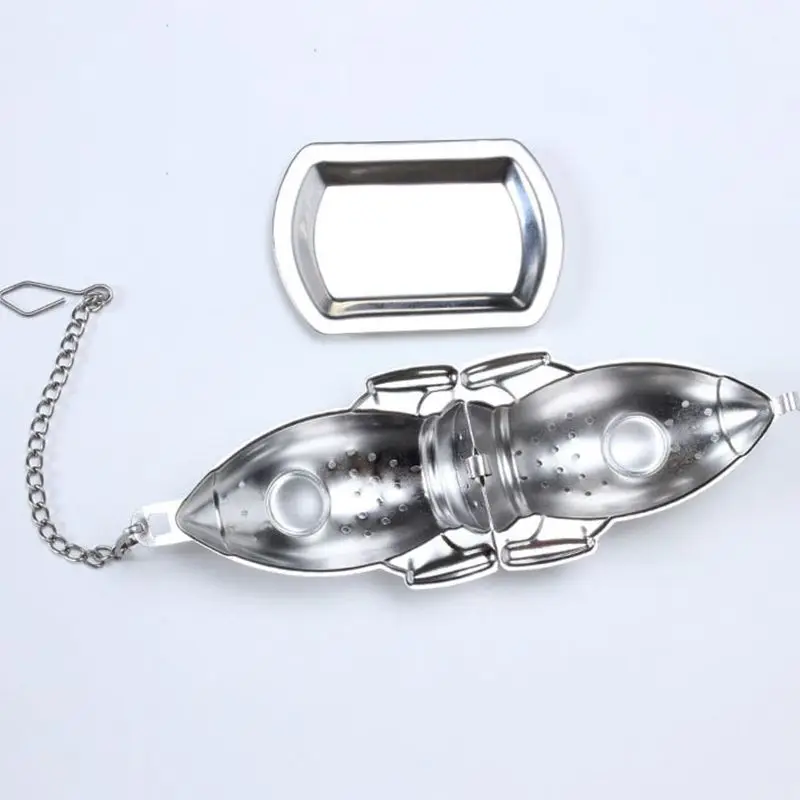 Creative Rocket Shaped Tea Strainers Stainless Steel Tea Leak Infuser Home Teaware Teas Maker, Kitchen Cooking Soup Tools