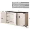 Cabinet with Storage - 65 Inch Farmhouse Kitchen Sideboard Cabinet with Adjustable Shelves 5