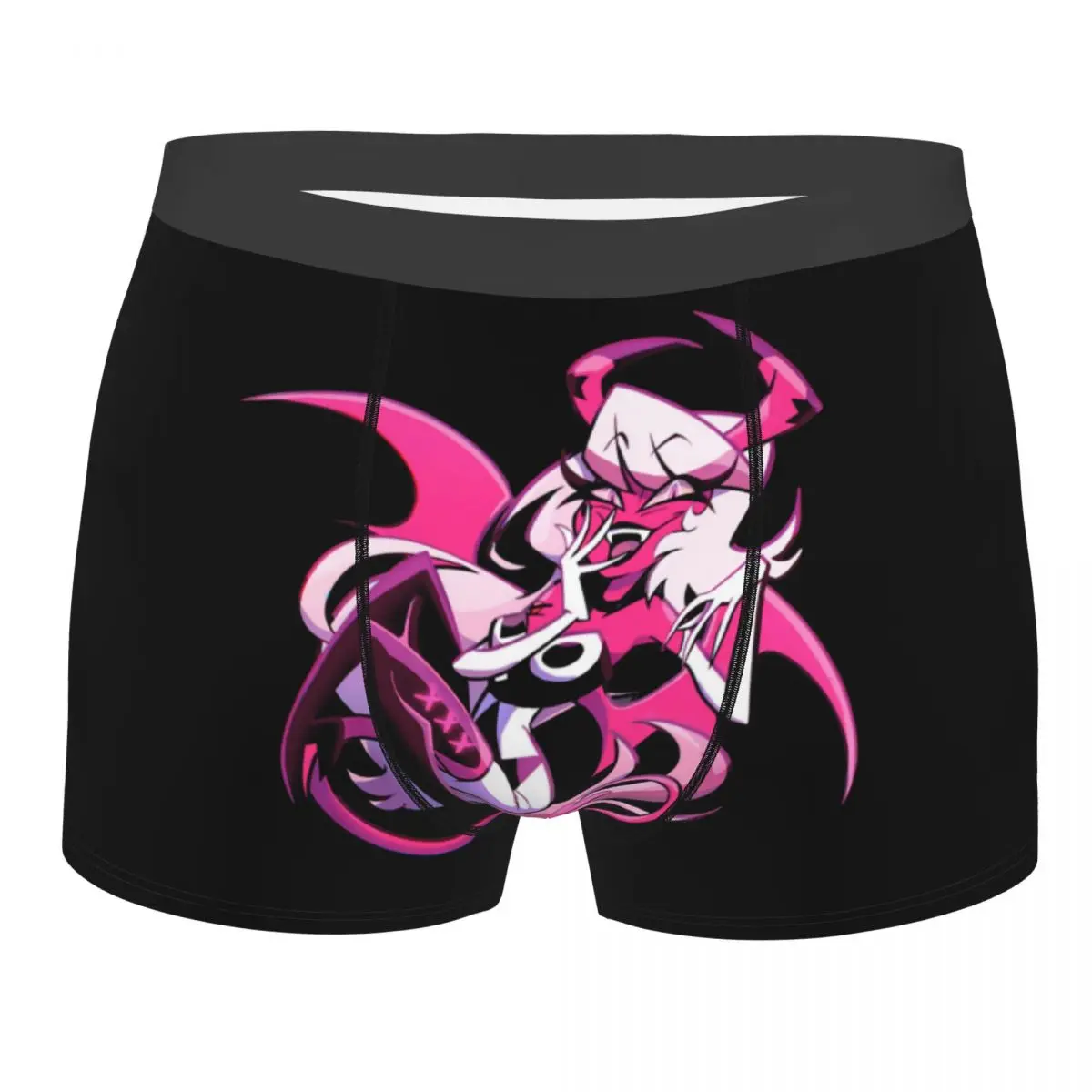 

Боксеры с принтом хочет наслаждаться Verosika забавные спасательные шорты, трусы, мужское нижнее белье Helluva Boss, аниме трусы для мужчин