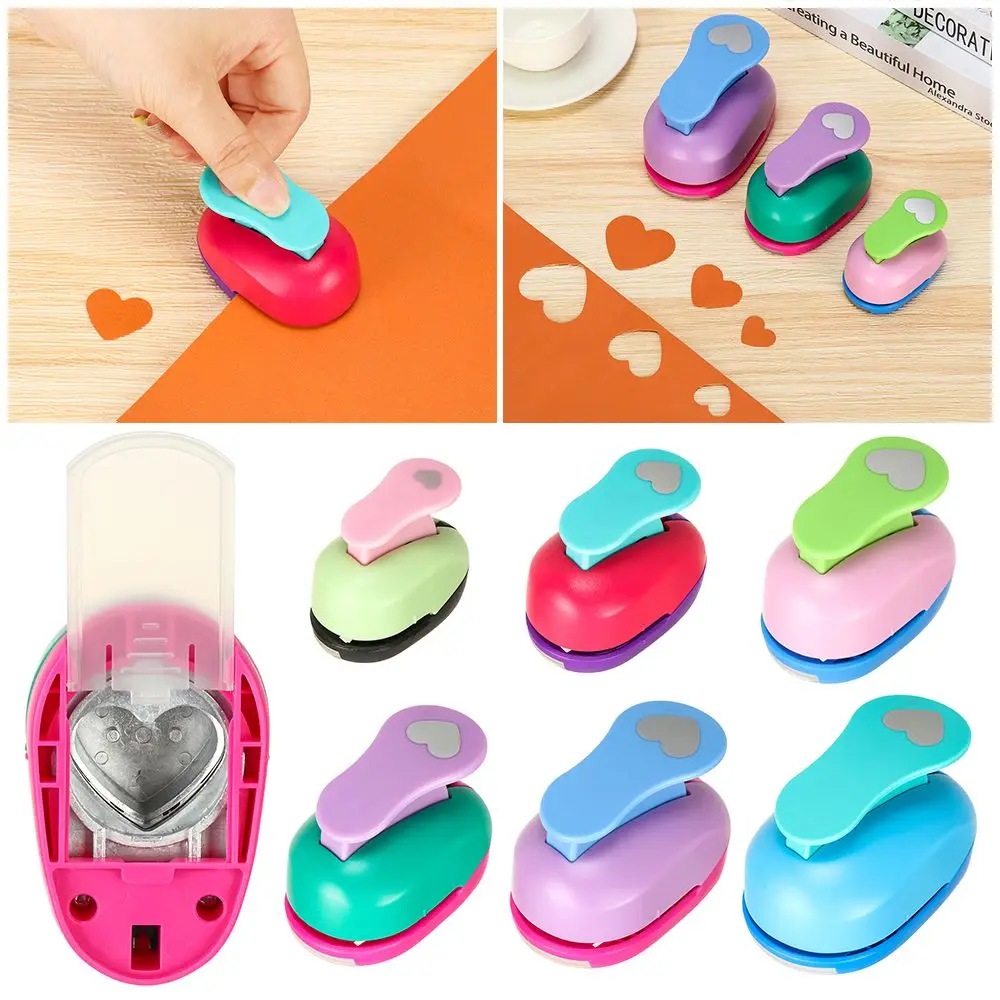 9-75mm Heart-shaped Embossing Device Hole Punch for Children's Educational Scrapbooking