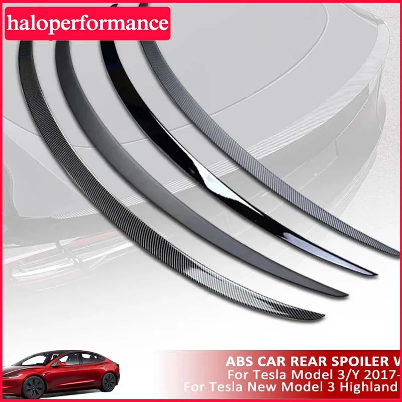 

For Tesla New Model 3 2024 Highland Car ABS Spoiler Carbon Fiber Original High-performance Exterior Model3 Accessories