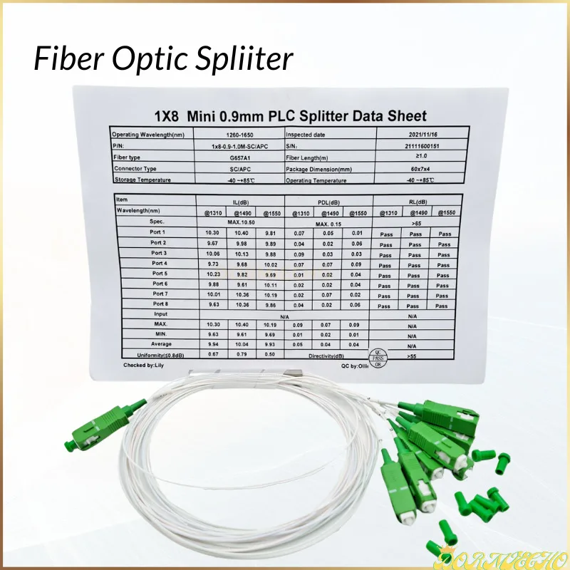 

PLC 1x2/1x4/1x8/1x16/1x32 Fiber Optic Splitter SC/APC SM 0.9mm G657A1 PVC FTTH Fiber Optic Splitter Desigual Free Shipping