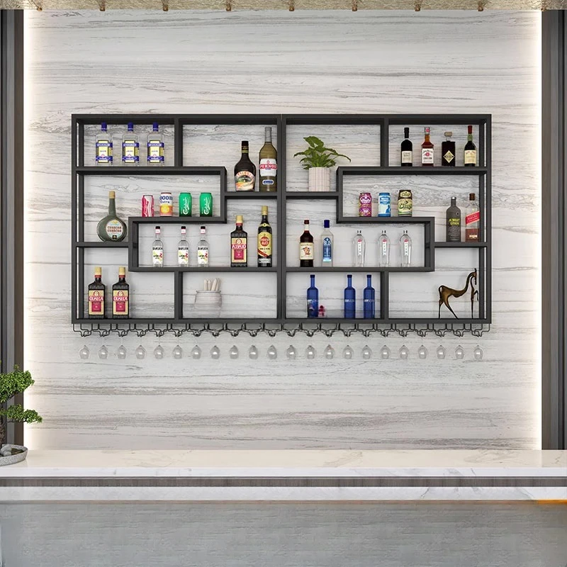 Storage Salon Luxe Cellar Wooden Stand Refrigerated Showcase Modern Luxury Wine Bar Cabinet Wall Whiskey Vitrina Display Cottage