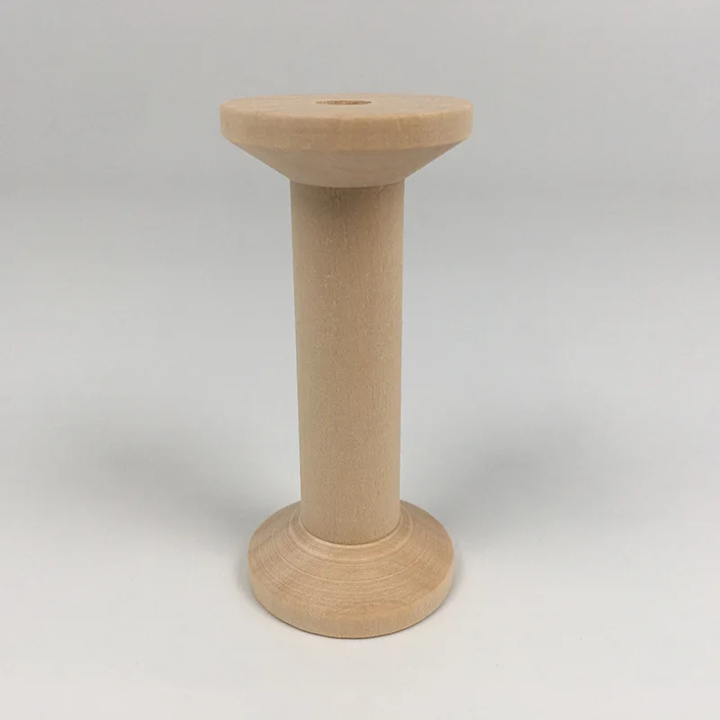 Description Picture 5 of itemWholesale 75x35mm Big Natural Empty Wooden Bobbins Spools Sew Cross Stitch Thread Tool Wire Needlework for DIY Twine