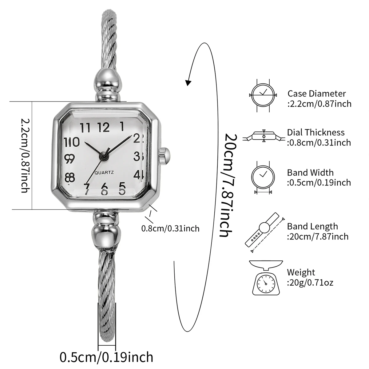 1/4pcs Women's Gift Watch Exquisite Light Luxury Simple Small Dial Korean Bracelet Quartz Watch (Box Not Included)