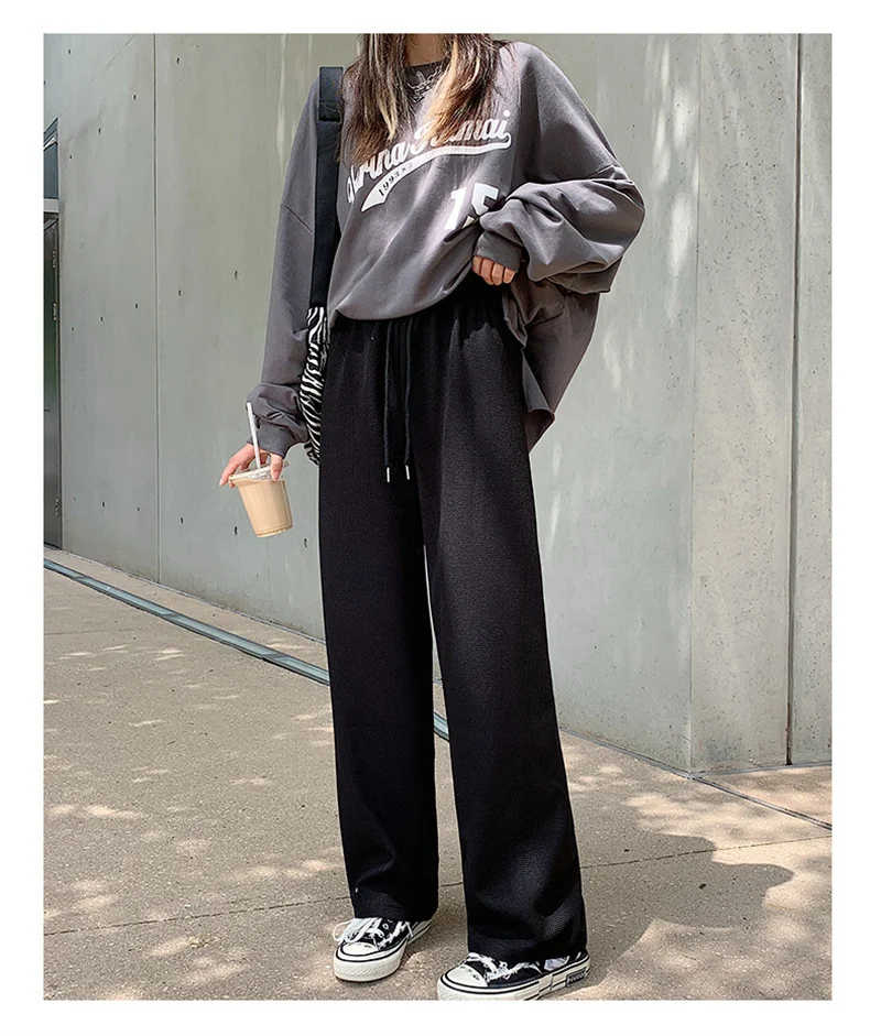 nike sweatpants Women Wide Leg Pants Loose Casual Straight Pants Spring High Waist Trousers Oversize Streetwear Korean Fashion Female Clothing women's fashion