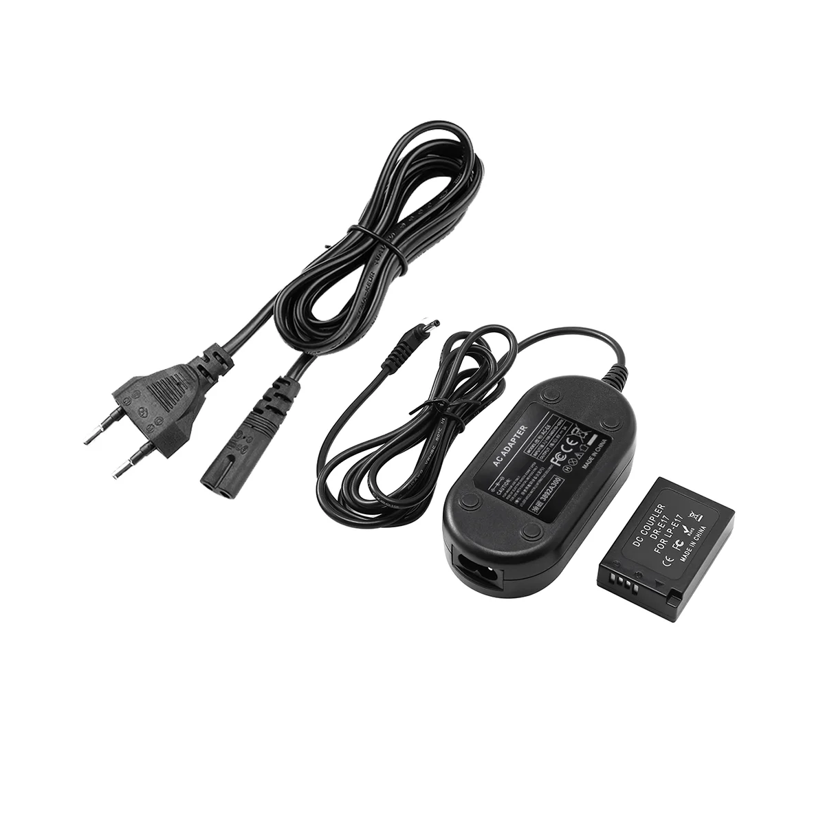 

LP-E17 Dummy Battery Camera Dummy Coupler for Canon EOS M3 M5 M6 Power Adapter Cable(EU Plug)