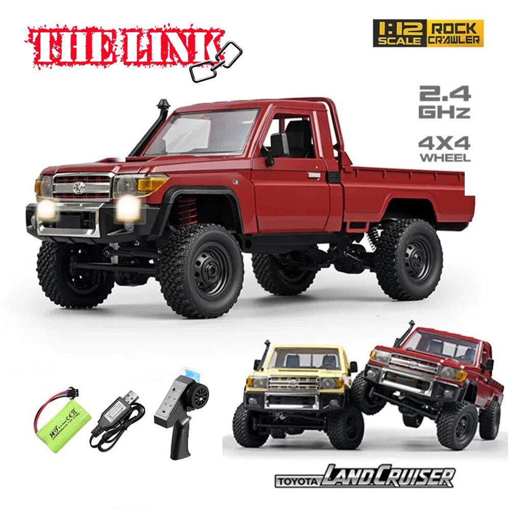 MN82 NEW RC Car Toy 1/12 Scale TOYOTA LandCruiser LC79 Model 2.4Ghz Remote Control 4WD Pickup Trucks Toys for Boys SCY-16104 Pro