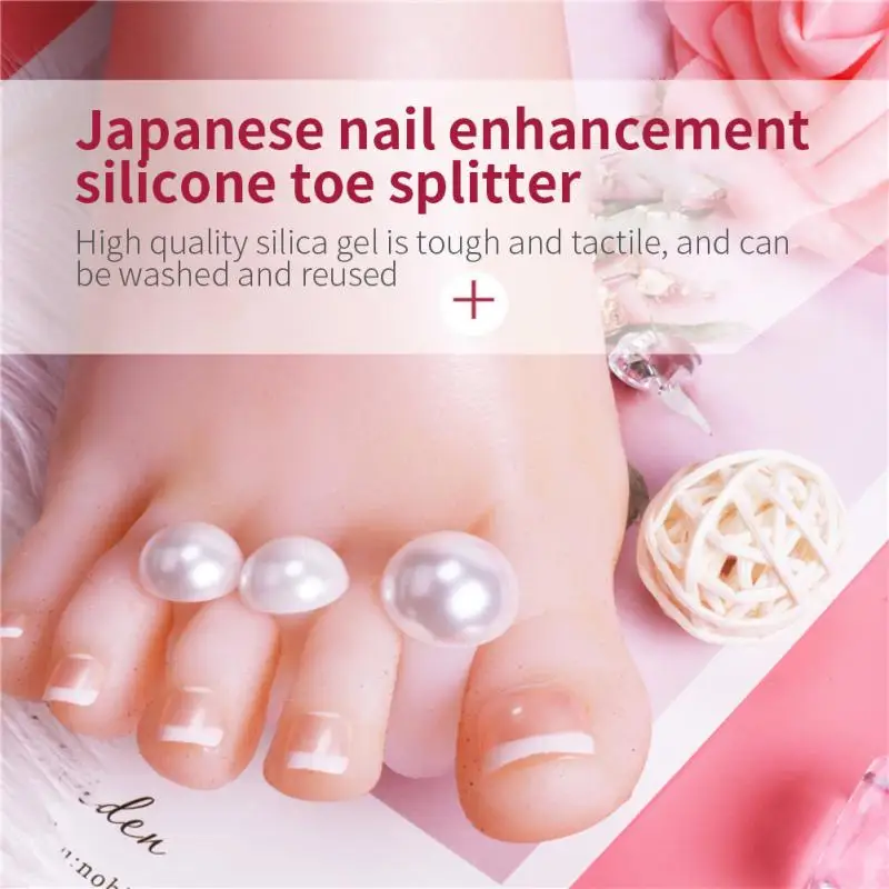 

Soft Silicone Toe Separator Foot Finger Divider Form Manicure Separators Pedicure Care Nail Art Tool Flower Holder Accessory