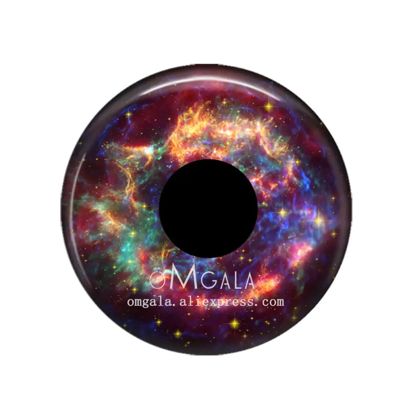 Galaxy Space Stars Patterns Eyes Doll Cat Eyes 12mm/14mm/20mm/25mm Round  photo glass cabochon demo flat back Making findings