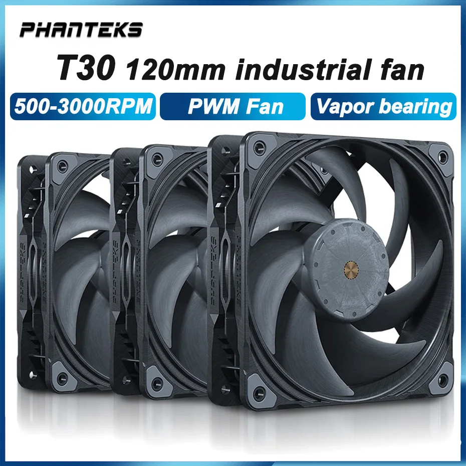 PhanteksT30120mmIndustrialGradeHighWindPressureCoolingFan4Pin