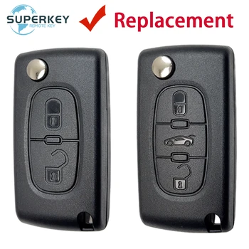 For Peugeot 207 307 308 407 607 807 For Citroen C2 C3 C4 C5 C6 Xsara Berlingo Flip Remote Car Key Shell Case Cover HU83 VA2 1