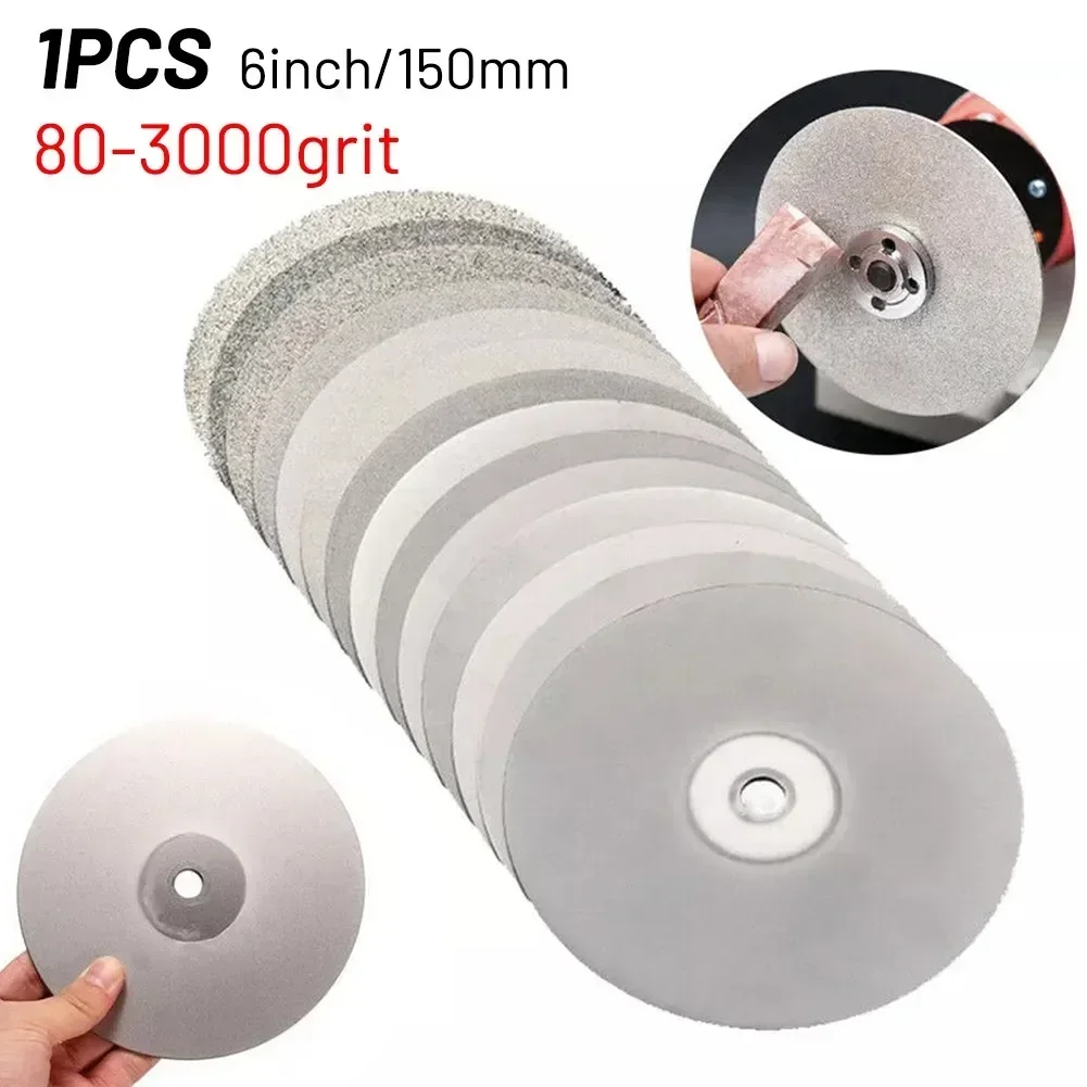 6" 150mm 80-3000 Grit Diamond Coated Wheel Lapidary Polishing Grinding Disc For Jewelry Jade Glass Polishing Abrasive abrasive wheel grinding wheel