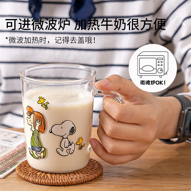 2023 New Kawaii Snoopy Straw Thermos Cup Simple and Fresh Artistic Female  Student Ins Cup Cute Cartoon Creative Water Cup