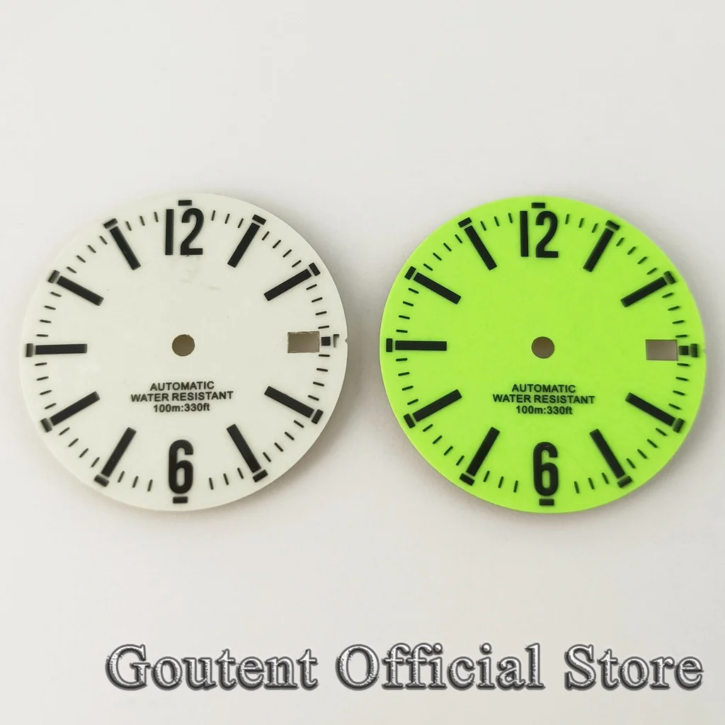 29mm Sterile Watch Dials Luminous Dial Fit NH35 Movement 3 O'clock/3.8 O'clock Crown Watch Face Accessories