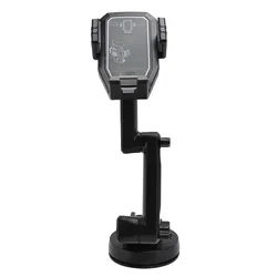 Heavy - Duty Dashboard Phone Holder with Long Stabilizing Arm and Super Suction Cup - Black (Black)
