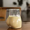 Butt Shaped Mug 450ml Transparent Borosilicate Glass Coffee Mug Portable Glass Cup for Water Milk Coffee Cocoa Funny Drinking 1