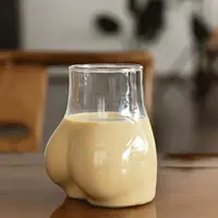 Butt Shaped Mug 450ml Transparent Borosilicate Glass Coffee Mug Portable Glass Cup for Water Milk Coffee Cocoa Funny Drinking 1