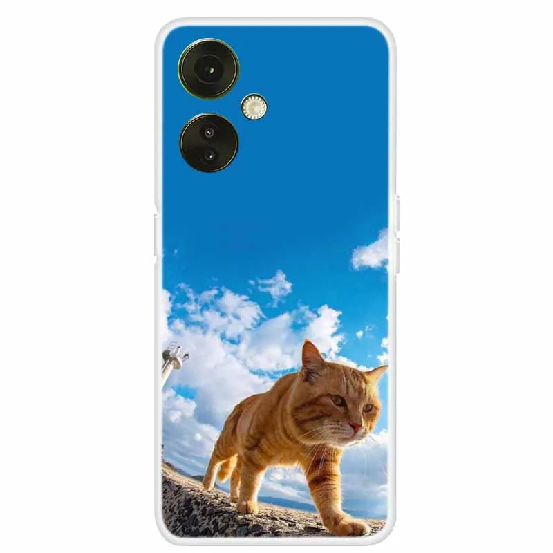 Clear TPU Soft Silicone Phone Case with Adorable Cats Design for OnePlus Nord CE 3 Lite 5G