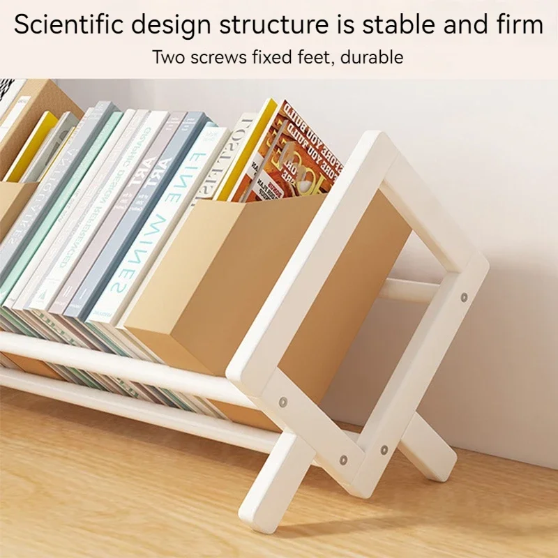Simple Desktop Bookshelf Office Documents Books Magazines Stationery Storage Shelf Student Study Story Picture Book Rack Shelves