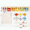 Children's Wooden Magnetic Color Shape Teaching Aid Classification Box Geometric Cognition Fishing Game Educational Toys For Kid 6