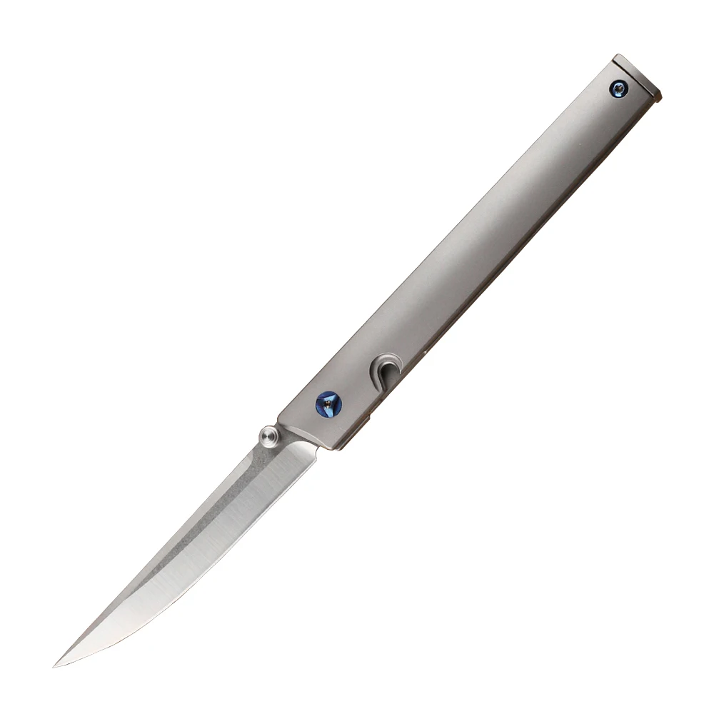 

7096 Jackknife Outdoor Survival Camping Hunting Fishing Tactics Folding Knife D2 Steel Blade TC4 Titanium Handle Edc Pocket