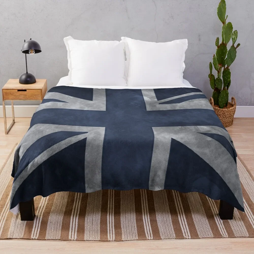 Blue Distressed Union Jack Throw Coperta Custom Furrys Luxury Designer Divano Gigante Letti Decorativi Coperte