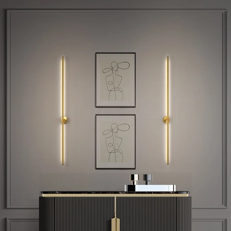 

YUNYI Hotel Villa Linear Long Strip Wall Sconce Indoor Lighting Fixture Wall Lamps Led Wall Lights For Home