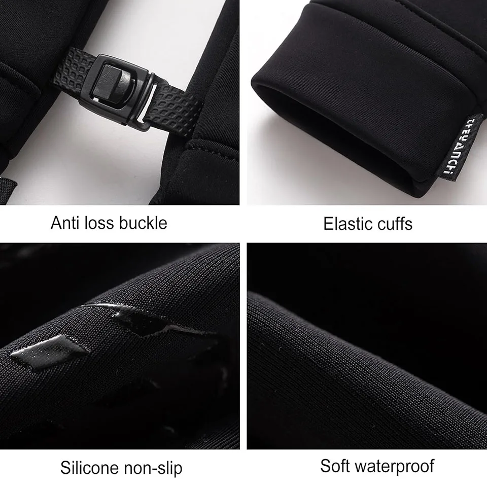 GTUBIKE Winter Gloves for Men Women, Cold Weather Warm Windproof Gloves, Touch Screen Thermal Gloves for Driving Cycling