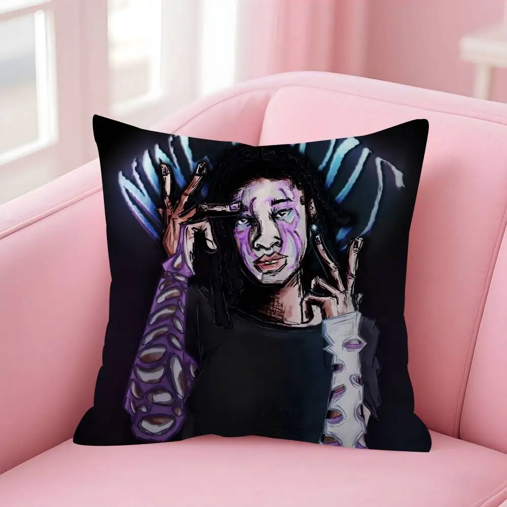 Kissenbezüge, Cartoon-Sofa, dekorativ, für Zuhause, doppelseitiger Druck, kurzer Plüsch, niedlicher Kissenbezug, Singer N-Nine Vicious – Detail 15