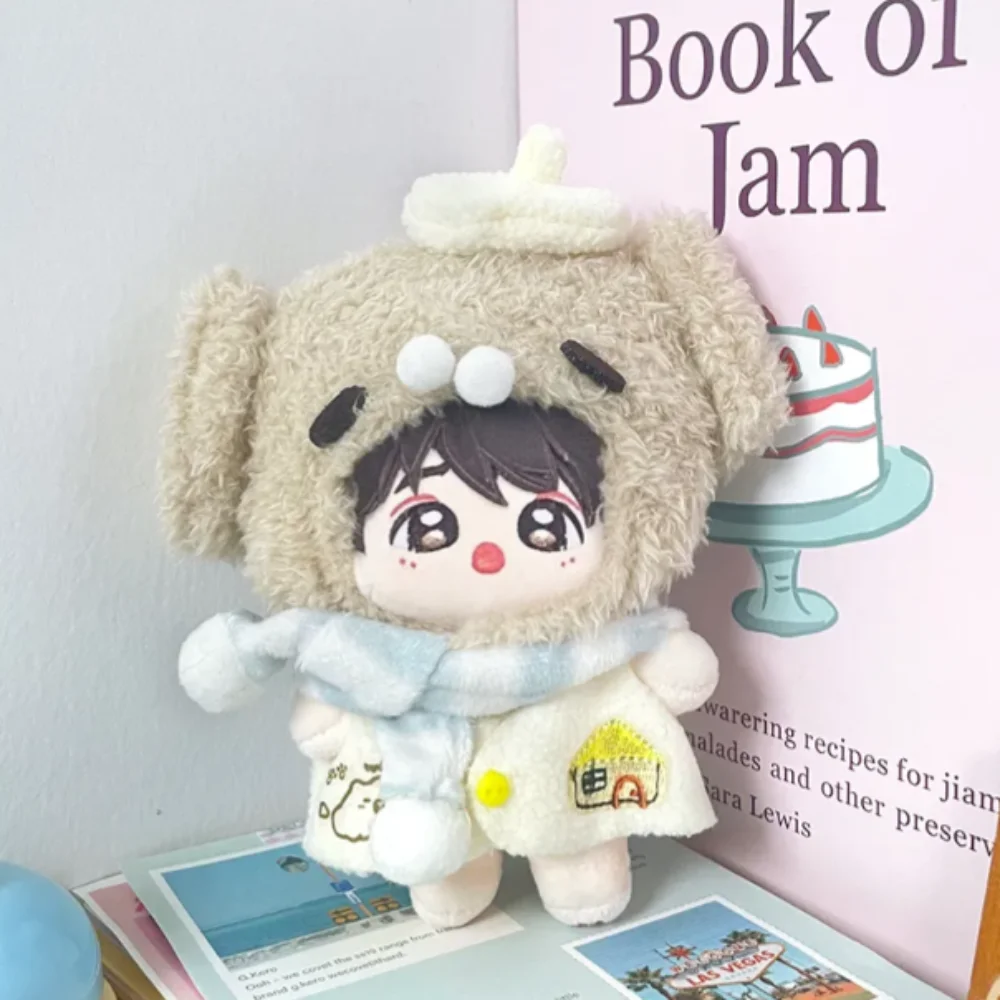 Puppy Hat 10cm Cotton Doll Clothes Dog Set Scarf Doll Clothes Outfit Lovely Strap Dress Doll Clothes Set Doll Accessories