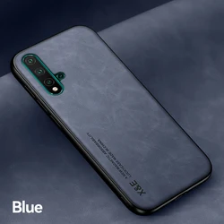 Elegant Leather Case with Metal Plate Support for Car Mount - Premium Protection for Luxury Devices (Peak Blue)