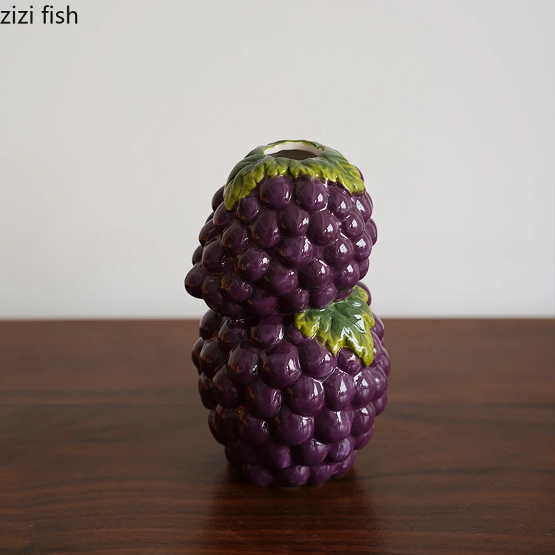 Fruit Shaped Ceramic Vase Vintage Floral Ware Dried Flower Vase Desktop Vases Flower Arrangement Hydroponic Vases Crafts 6
