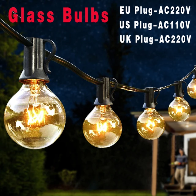 Verdienen Laat je zien partij pisca pisca de natal garden lights outdoor Glas 25 50FT kurtyna balls  buitenverlichting,kerstverlichting prikkabel verlichting buiten  lichtsnoer,oświetlenie ogrodowe party lights,tuinverlichting balcony  decorations|Verlichtingsstrings| - AliExpress