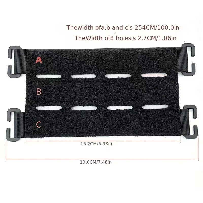Neue Molle Patches Befestigung Haken & Schleife Panel DIY Abzeichen Patch Display Halter Bord Taschen Rucksack Weste Konverter Band Adapter – Detail 2