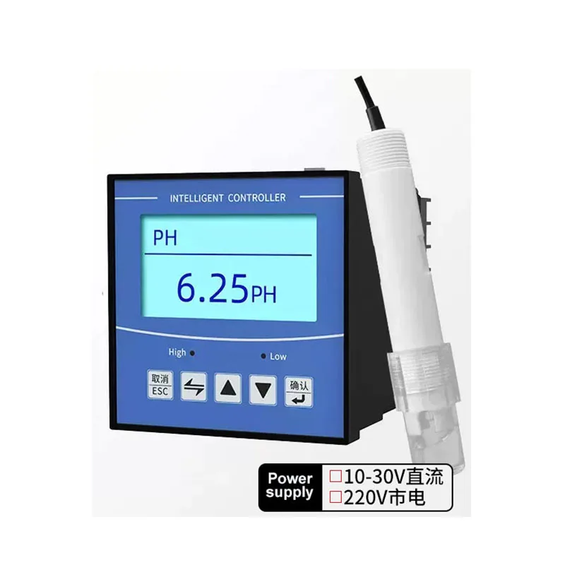 LED 온라인 pH 계량기 산도계 컨트롤러 테스트, 산업용 ORP 감지기, pH 값 센서, PTFE 전극 프로브, RS485, 0-10V