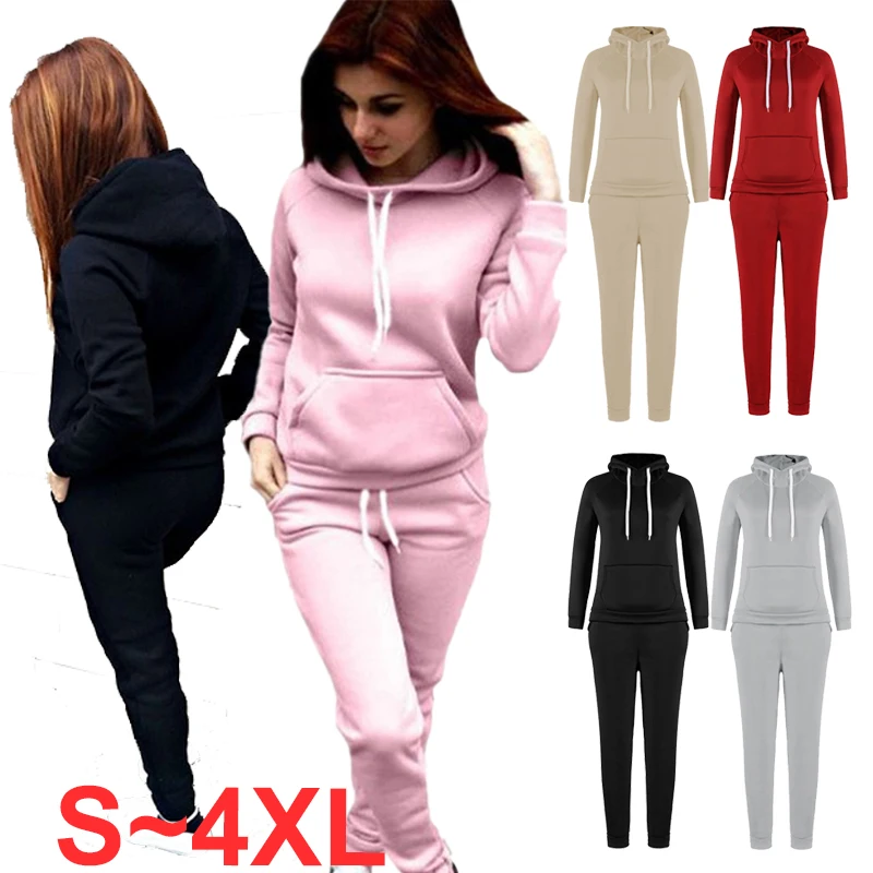 New Women's Fashion Casual Long sleeved Women's Sweater Sweatwear Pullover Hoodie Top Long Pants Jogging Set men clothing solid color sweatwear mens anti pilling knitted turtleneck sweater fit long sleeve high quality pullover