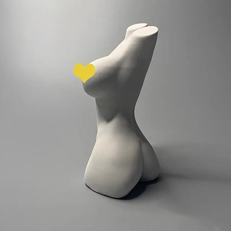 Minimalist Female Body Sculpture, Gypsum Desktop Art Decoration, Small Ornaments, High End Birthday Gifts
