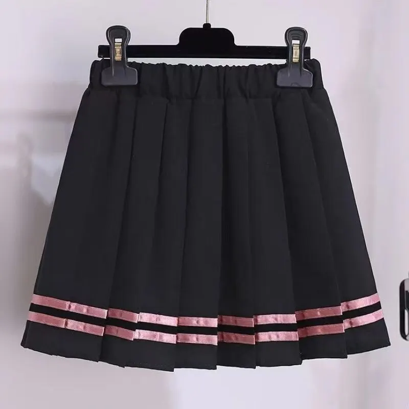 Girls Clothing Set Junior Girls Autumn Baseball Suits Jacket & Pleated Skirt 2 Pcs Outfits School Uniform 7-14Y