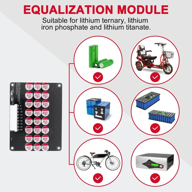 8S Active Equalizer Balancer Lifepo4 Lipo LTO Battery Energy Equalization Capacitor BMS Board