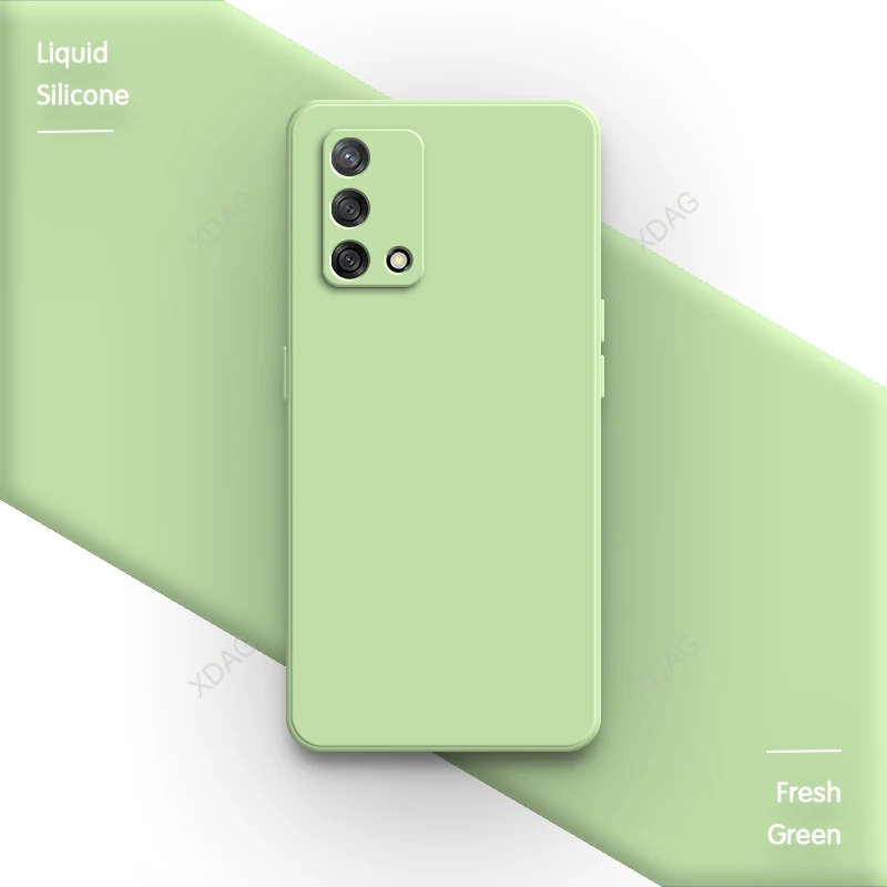 Liquid Silicone Soft Back Cover with Lens Protection and Square Design - Original Phone Case