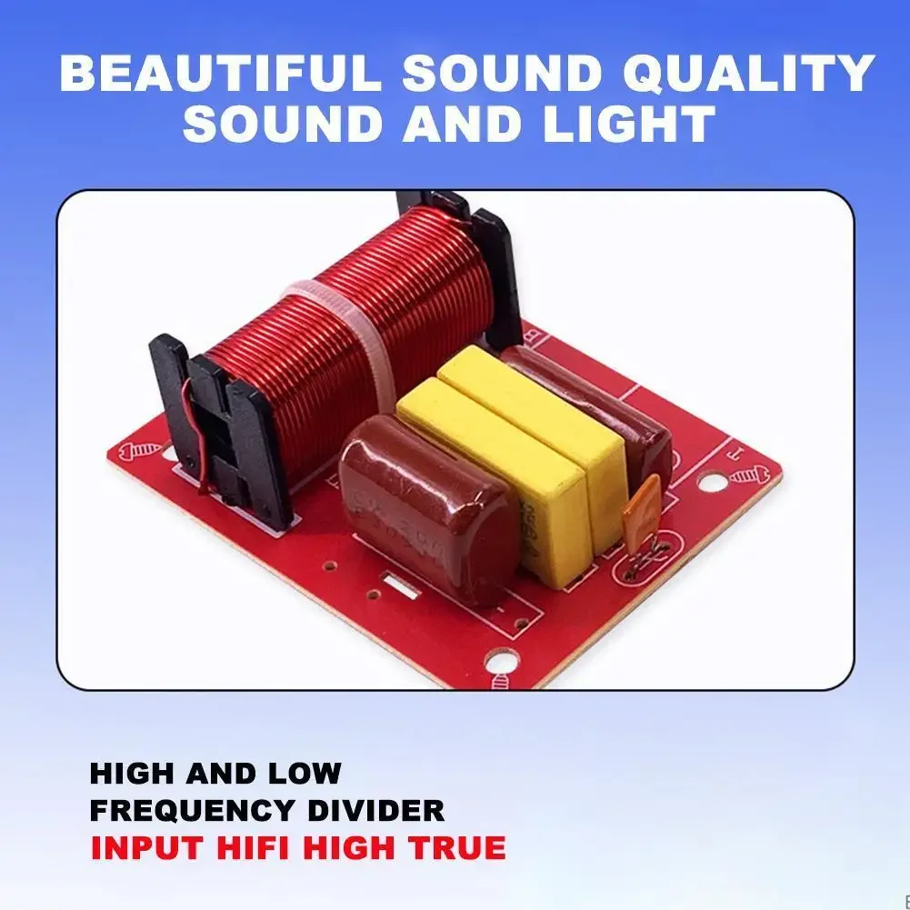 Speaker Frequency Divider Stereo Crossover WEAH-234 80W 2 Way Audio Treble Bass Filter