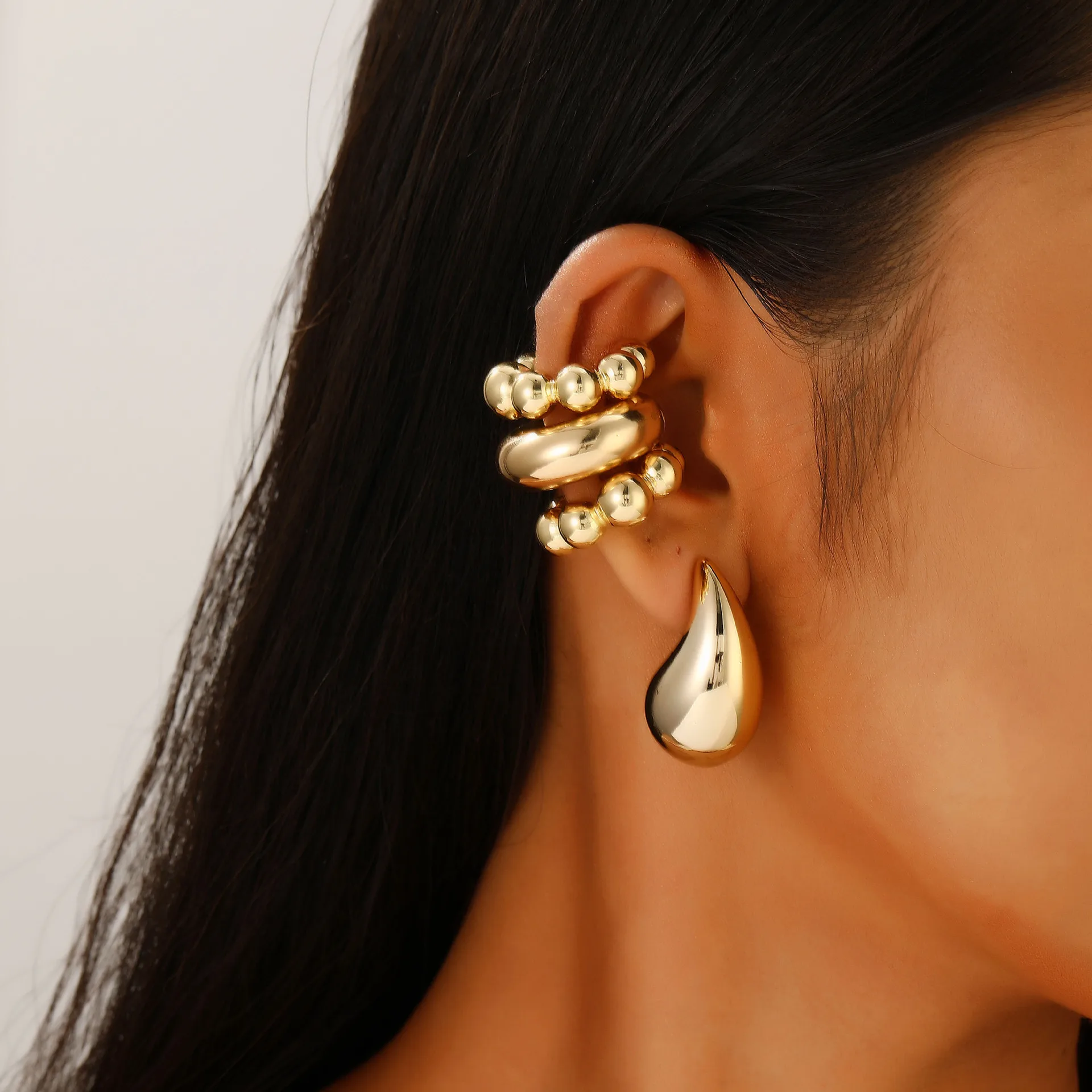 Ear Clip Earrings Clip Earrings Ear Clip Ear Accessories 4Pc/set Vintage Geometric No Piercing Fake Cartilage Ear Cuff Jewelry Accessories ear clip earrings clip earrings ear clip ear accessories